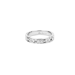 14k White Gold Devotion Knot 'Fern' Ring
