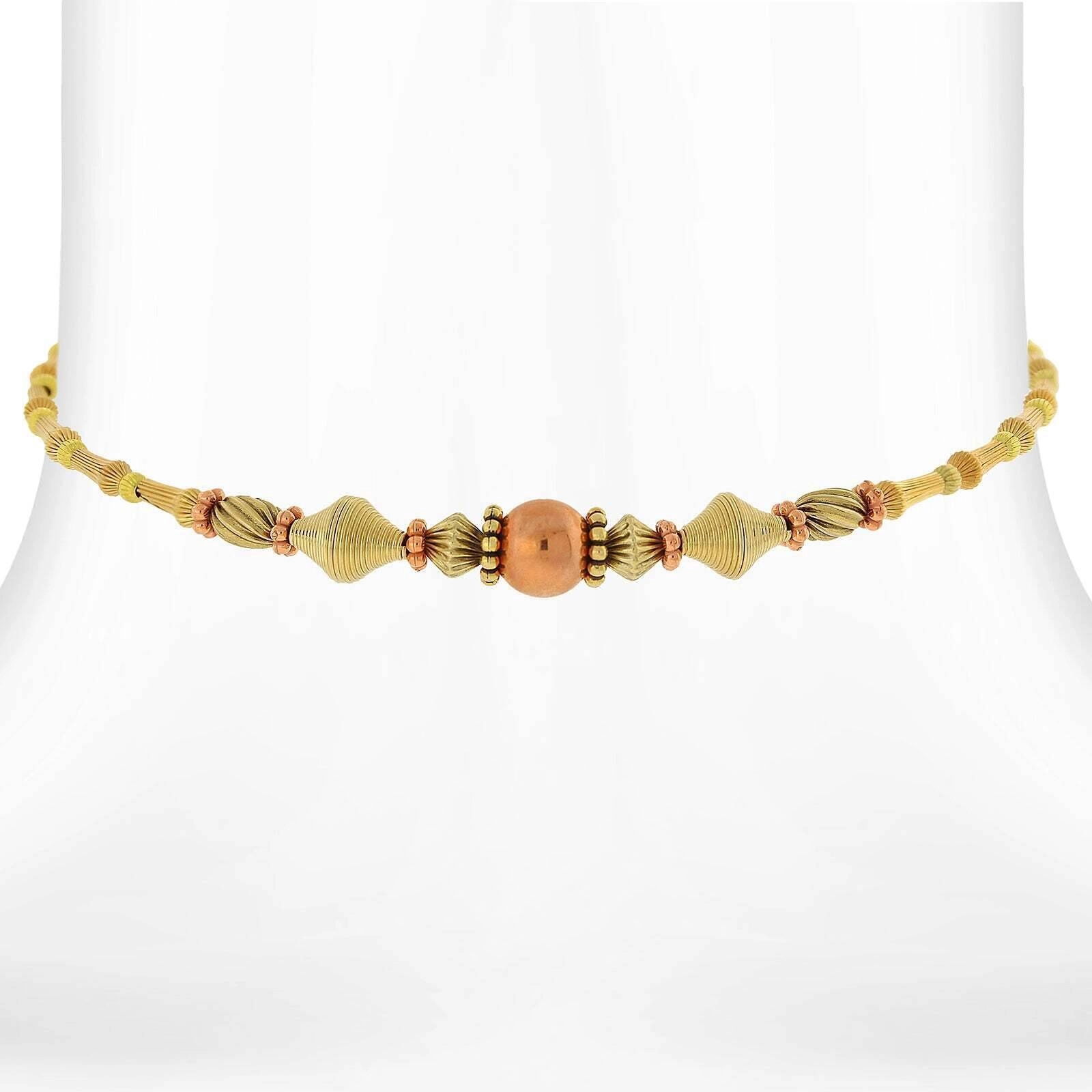 1928 Jewelry Eclectic Multi Beaded Choker Necklace 15"