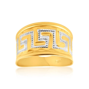 9ct Yellow Gold & White Gold Key Of Life Ring
