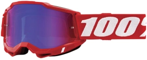 Accuri 2 Goggles - Neon Red/Red Blue Mirror