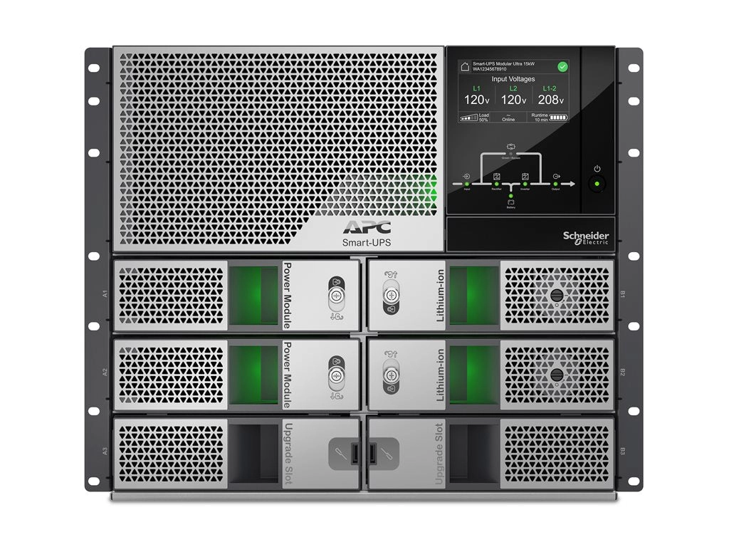 APC Smart-UPS Ultra - UPS (rack-mountable) - scalable to 15kW N 1, modular, redundant, touchscreen, network management card - SRYL10K15RMXLT