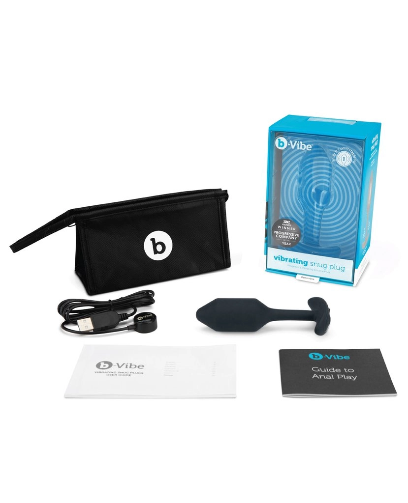 b-Vibe Vibrating Weighted Snug Plug M - Black