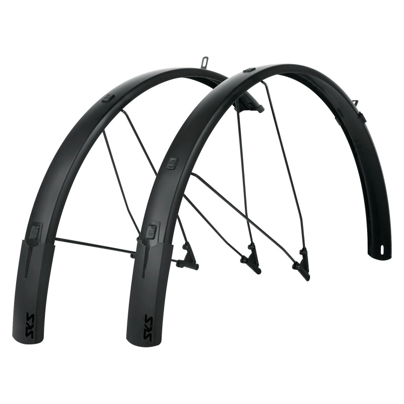 B56 Bluemels Style Full Coverage Fender Set - 56mm 700 x 38-47 Matte BLK
