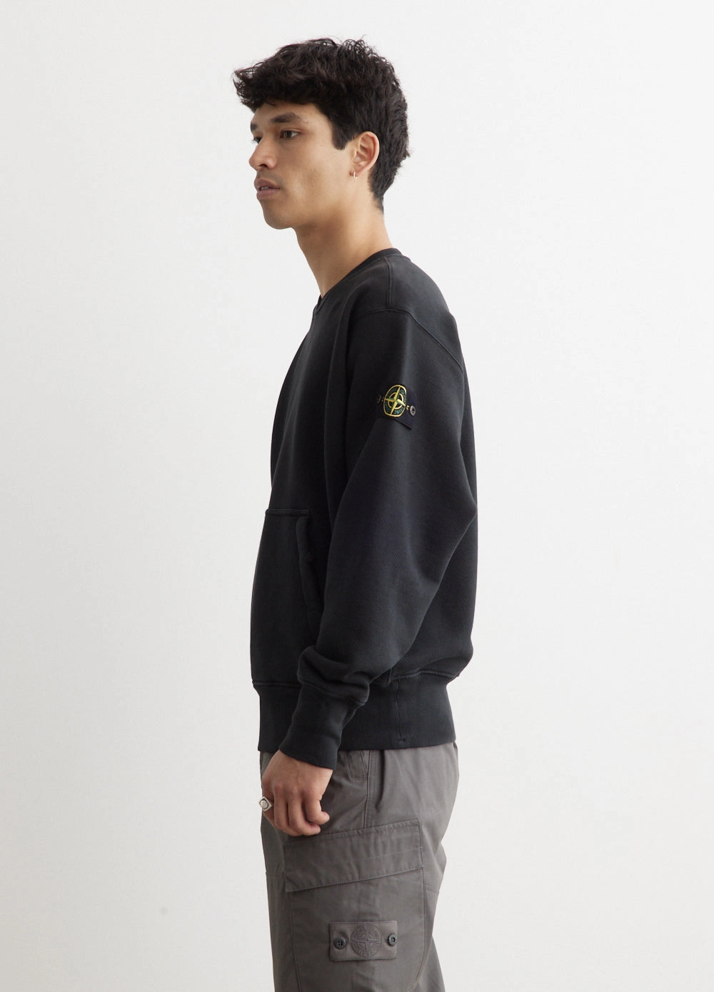 Badge Pouch Pocket Oversized Sweatshirt
