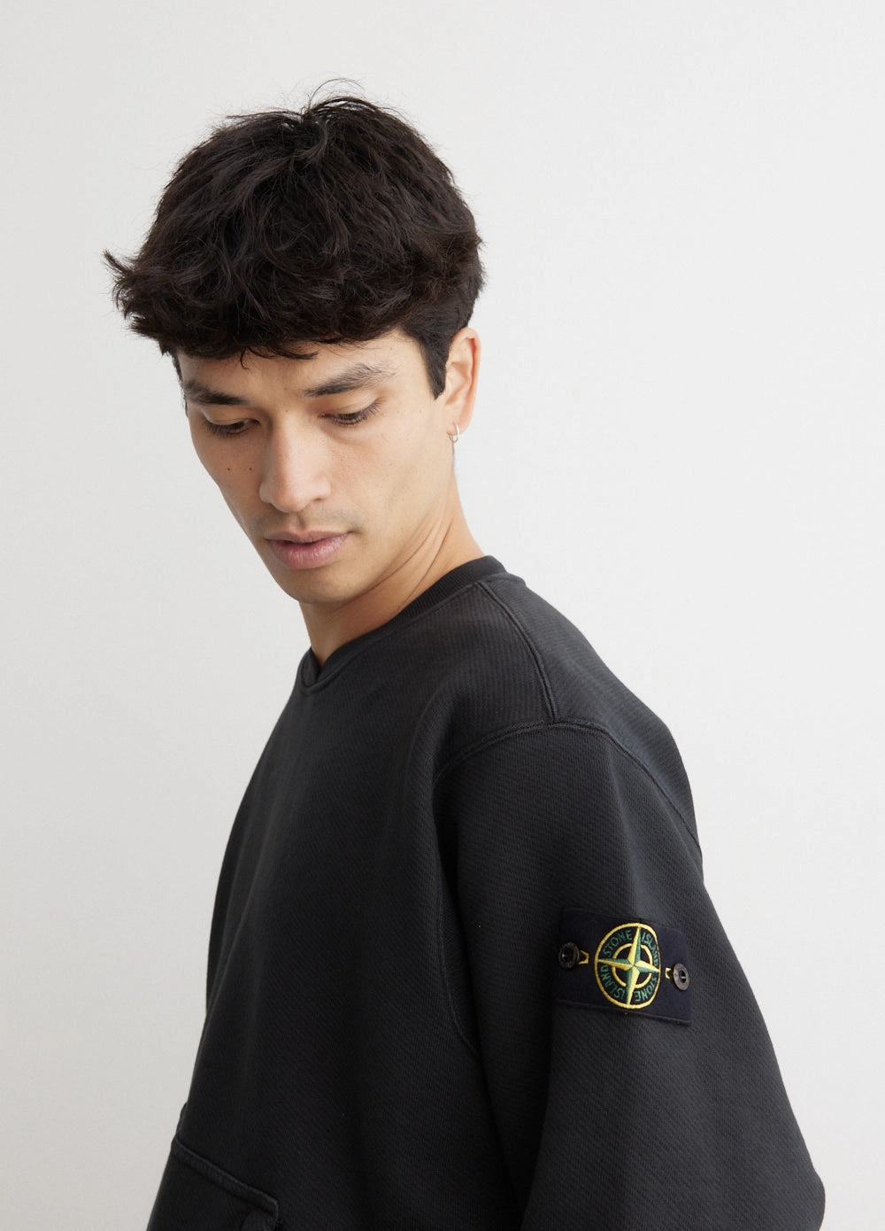 Badge Pouch Pocket Oversized Sweatshirt