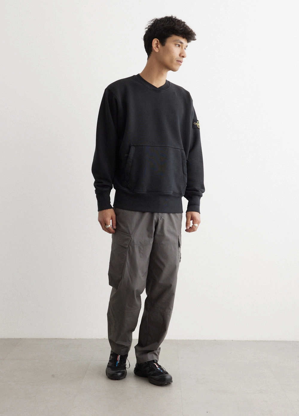 Badge Pouch Pocket Oversized Sweatshirt
