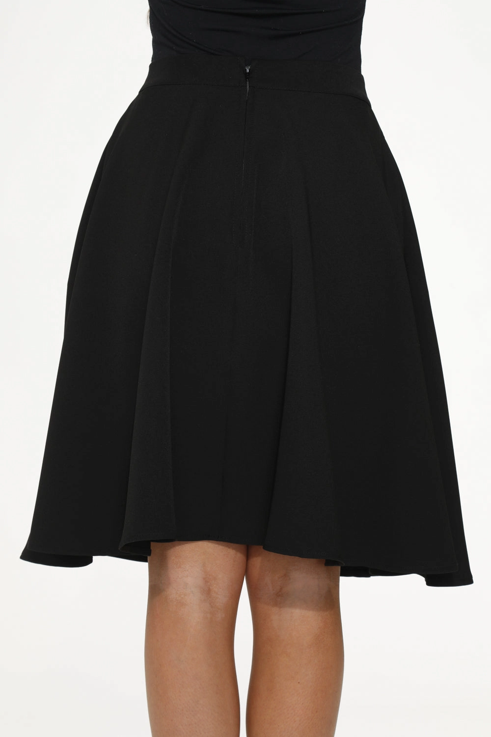 Black Embroidered Poodle Skirt