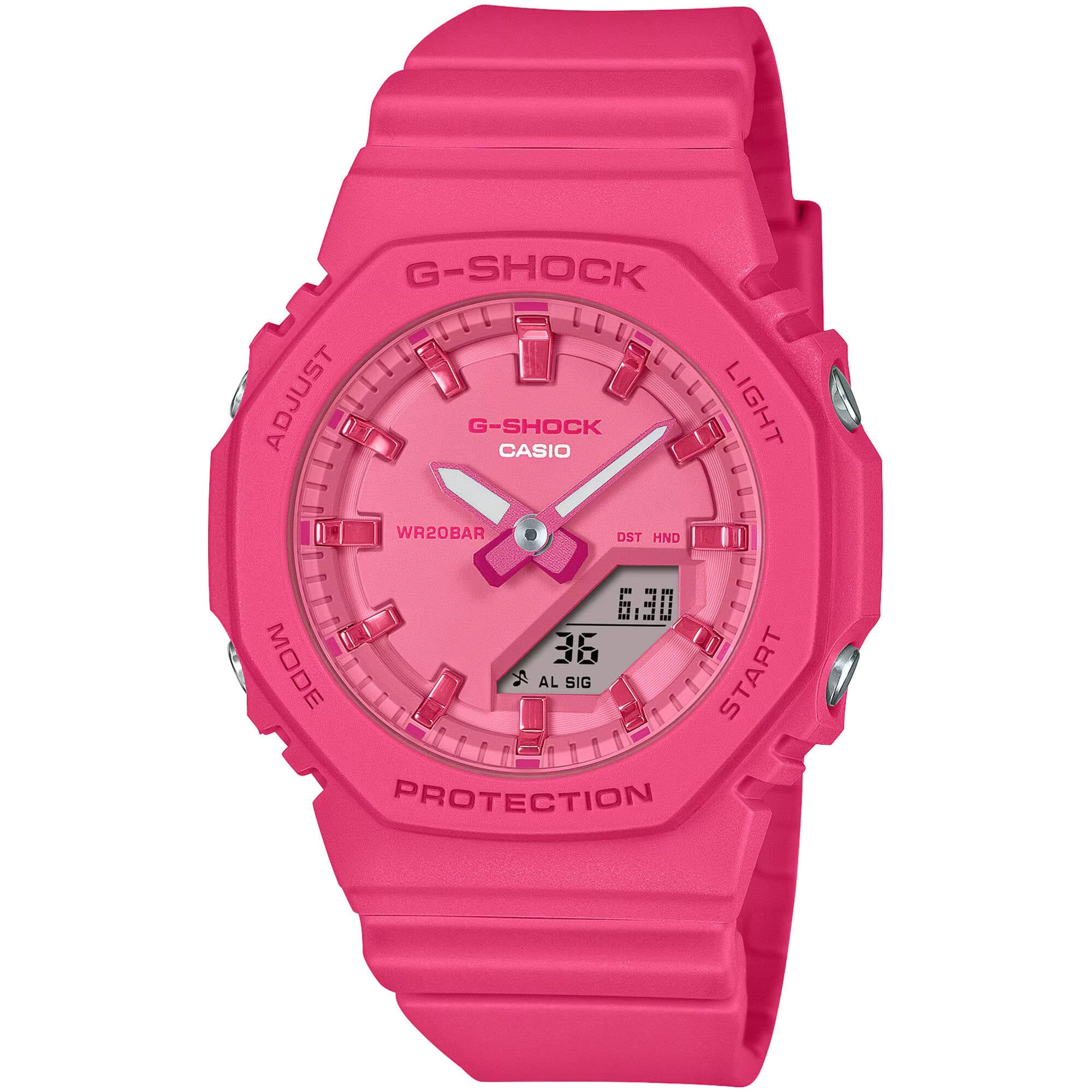 Casio Women's Watch G-Shock Pink and Grey Dial Analog-Digital GMA-P2100PP-4ACR