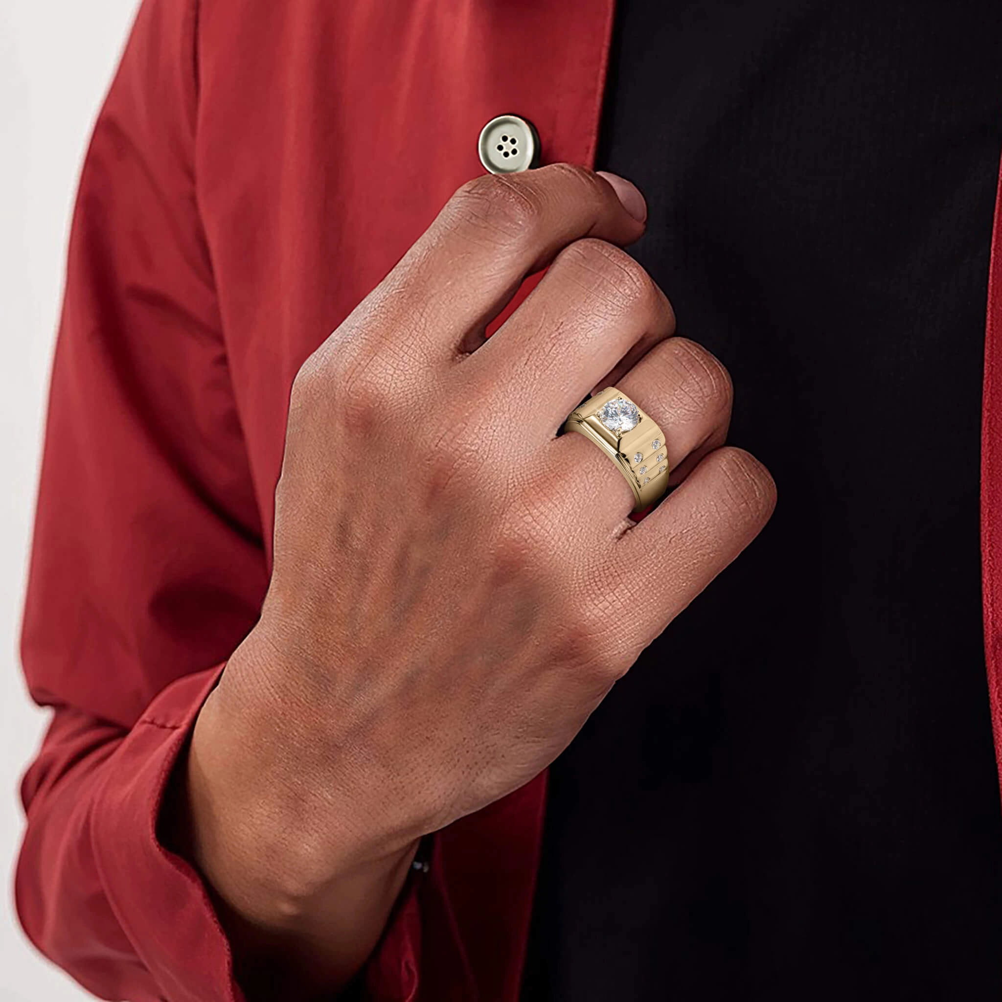 Golden Apex Men's Ring
