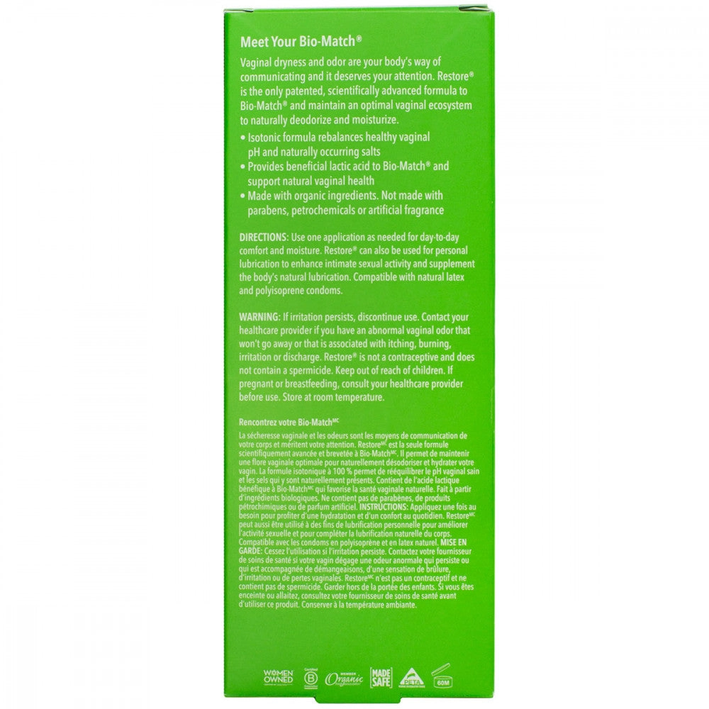 Good Clean Love Bio Match Restore Moisturizing Vaginal Lubricant