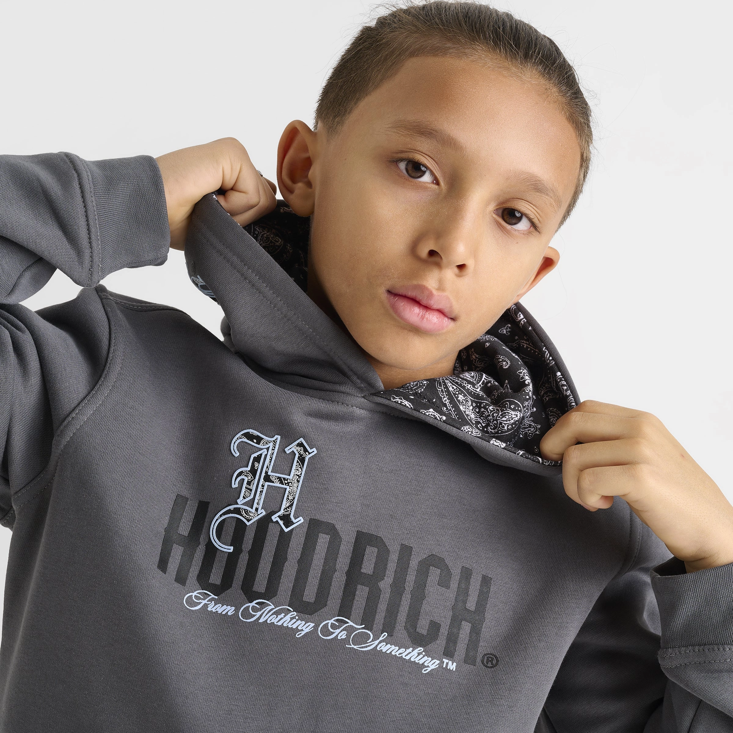 Hoodrich Junior Boys' Eterno Hoodie Lava Smoke / Black - Clear Sky