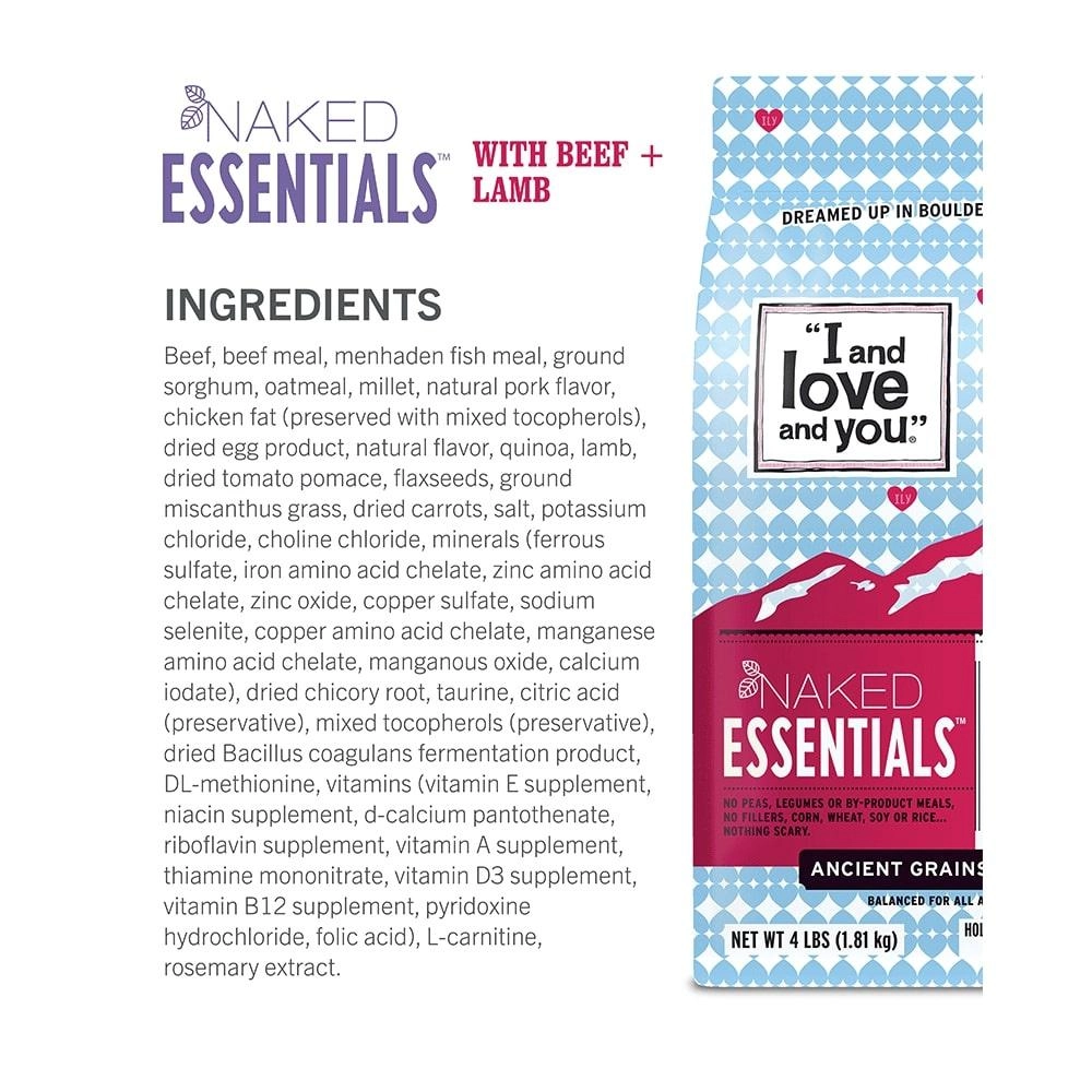 I and Love and You Naked Essentials Ancient Grains Beef & Lamb Recipe Dry Dog Food