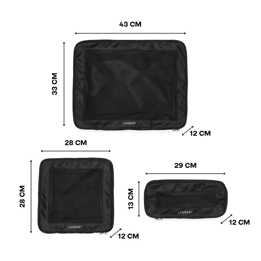 Le Rio - Ensemble de 3 cubes de compression en nylon recyclé noir