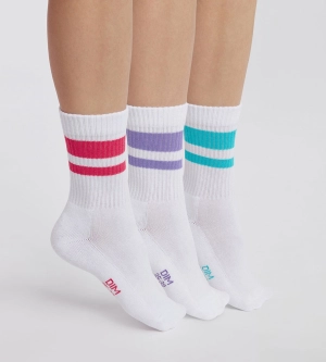 Lot de 3 paires de chaussettes femme en coton Rouge EcoDim Sport