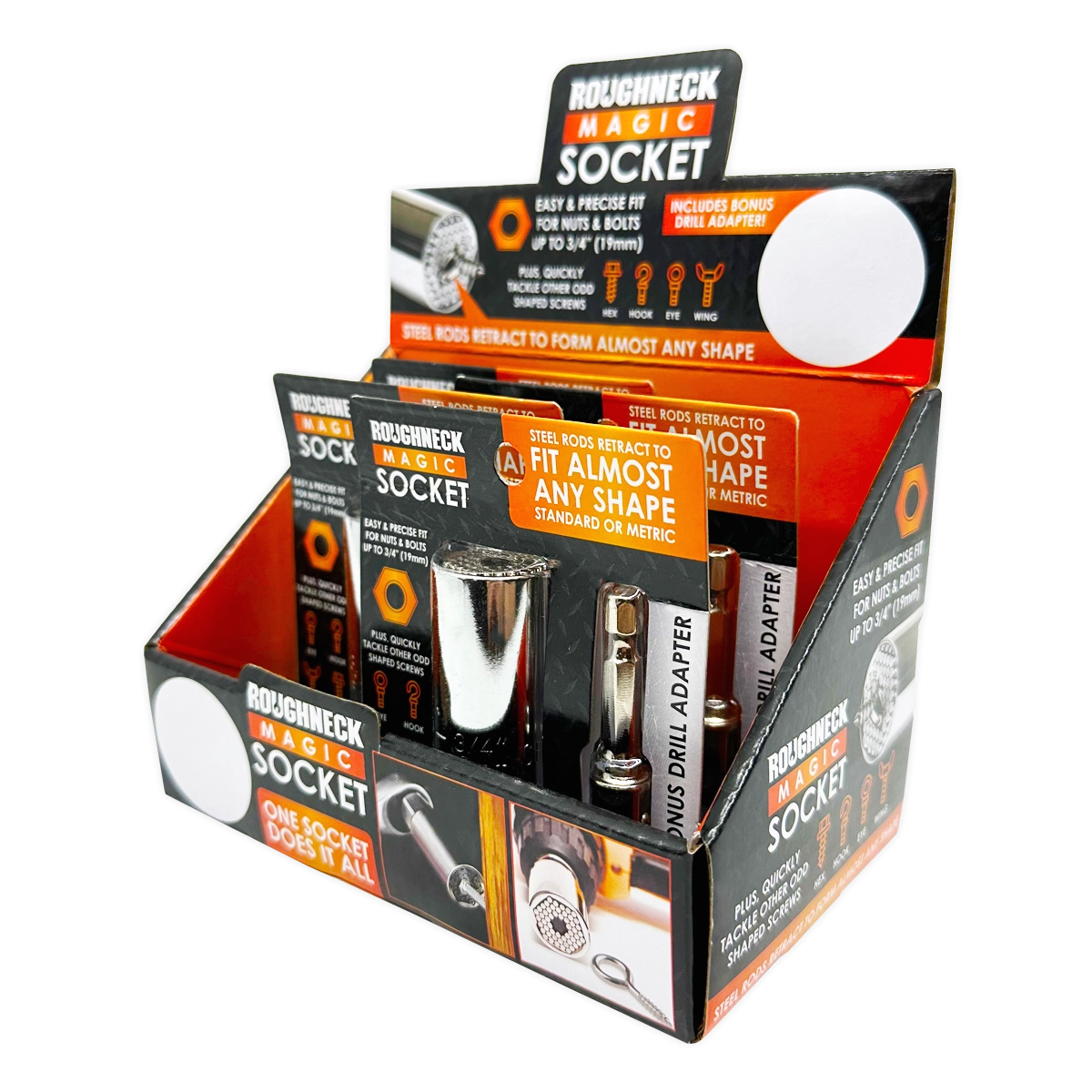 Magic Socket Tool with Drill Adapter - 4 Pieces Per Retail Ready Display 41669