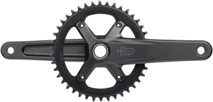 microSHIFT Sword 1x Crankset - 165mm, 10-Speed, 42t, 110 Asym BCD,  24mm Spindle, Black
