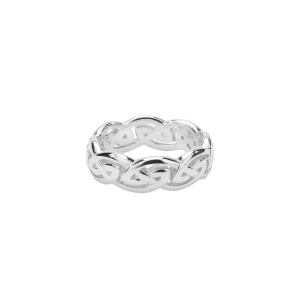 Silver Eternity Knot Ring - Wide
