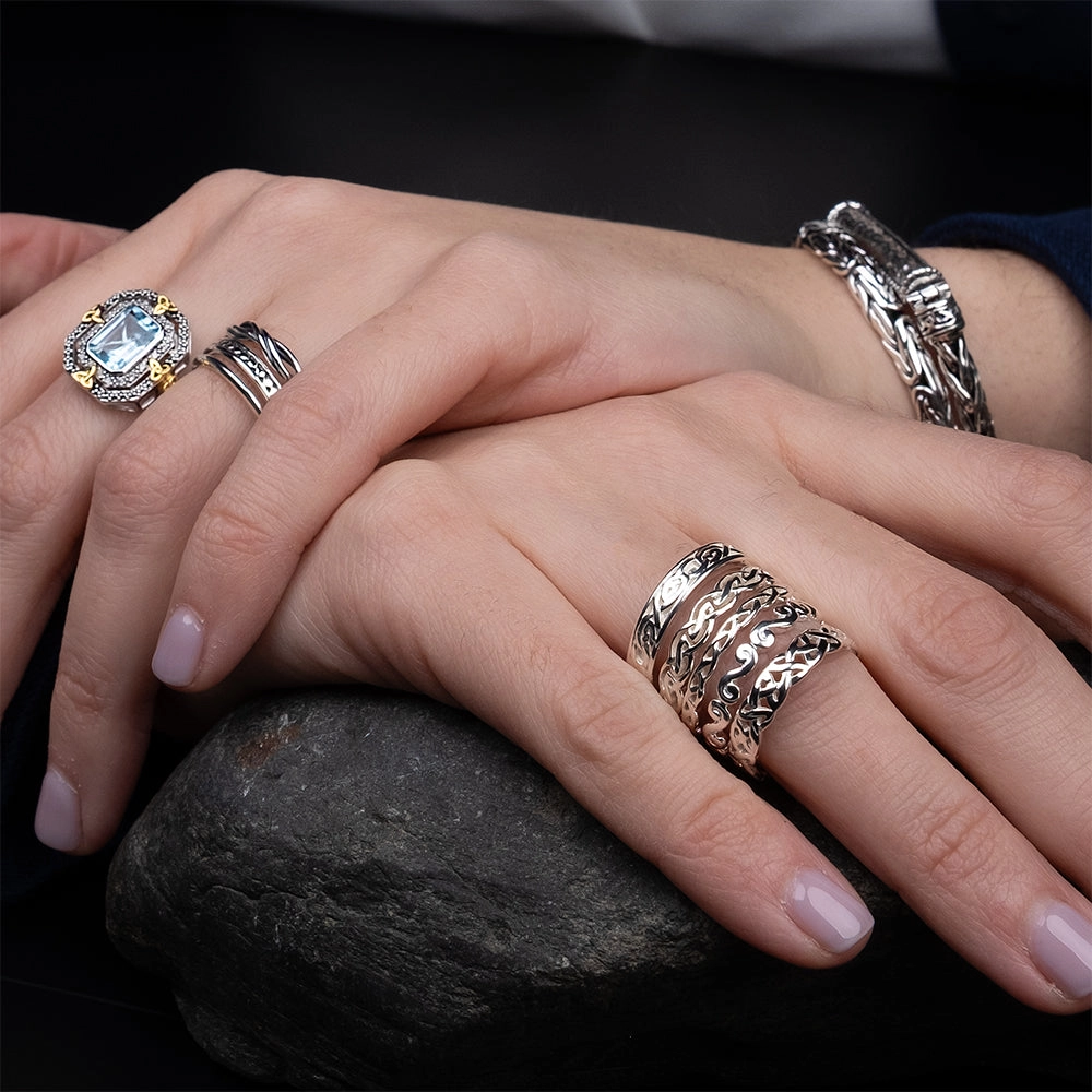 Silver Eternity Knot 'Tay' Ring