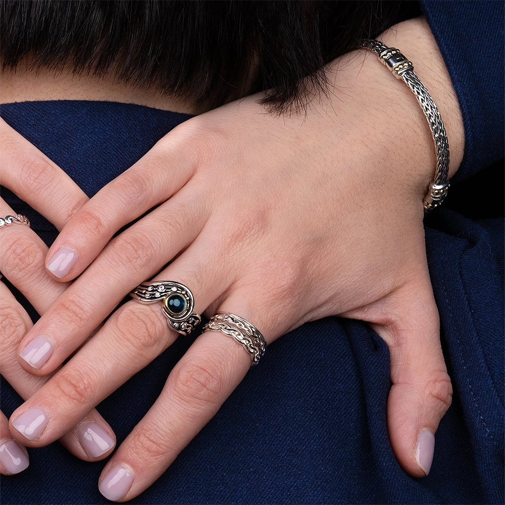 Silver Eternity Knot 'Tay' Ring