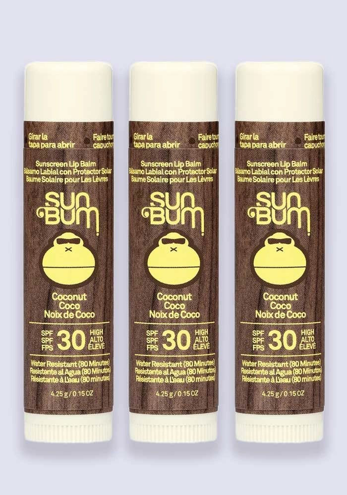 Sun Bum Original SPF 30 Sunscreen Lip Balm – Coconut 4.25g 3 Pack