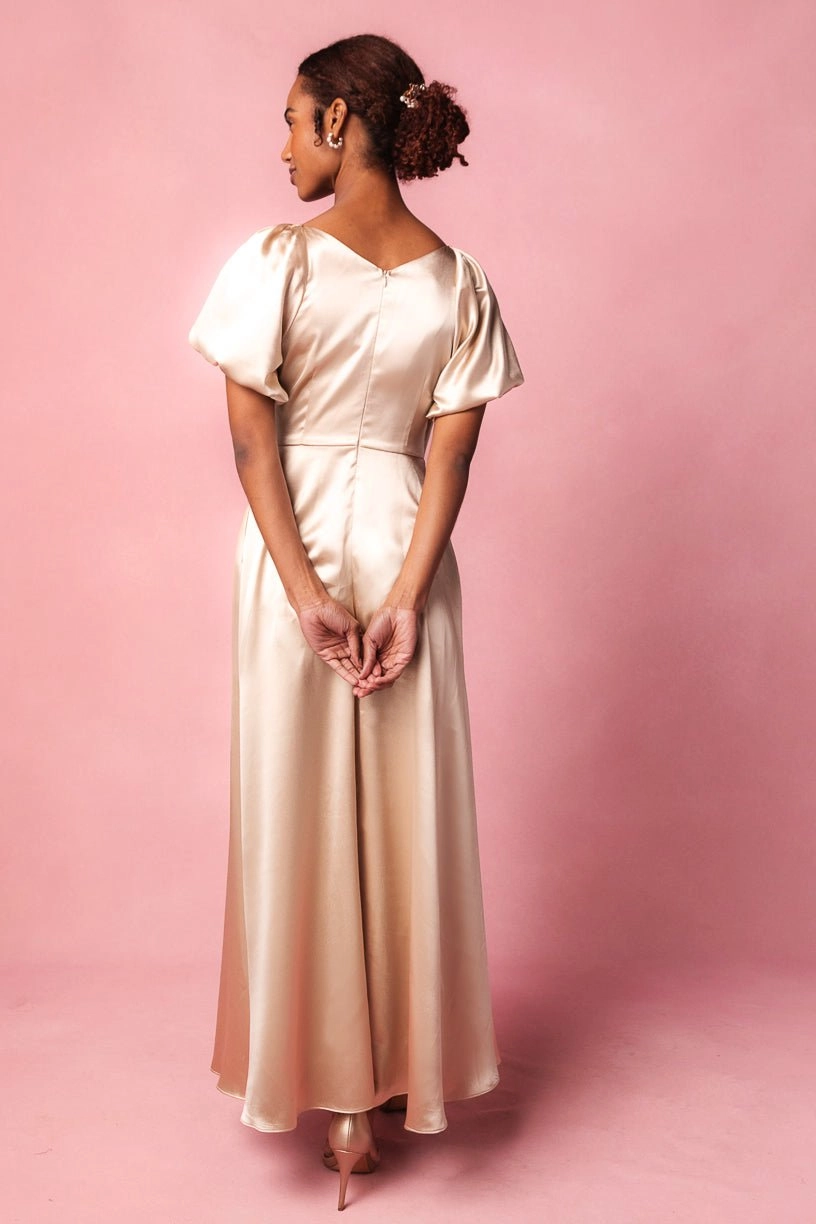 Tessie Dress in Champagne