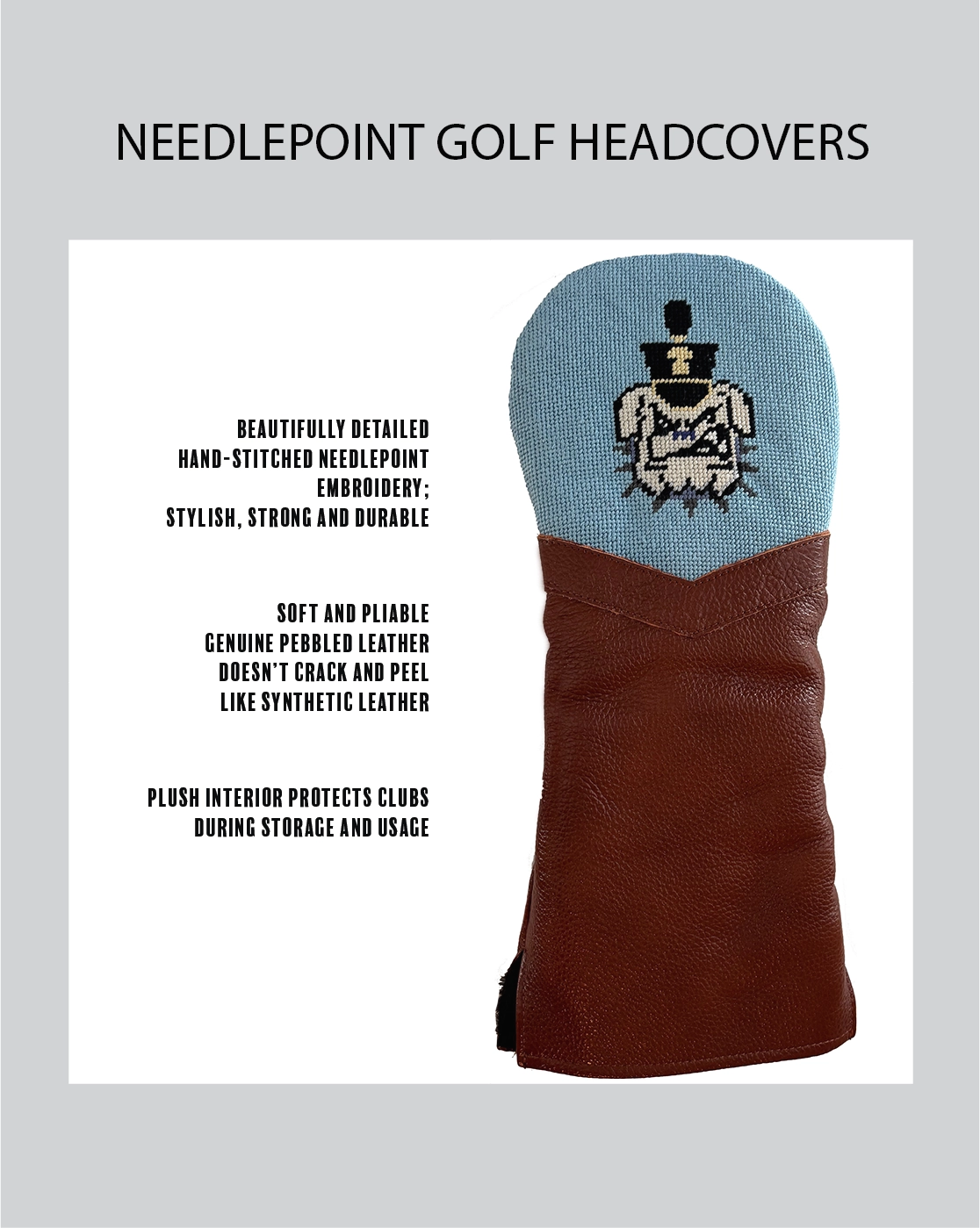The Citadel Spike Golf Club Headcovers Officially Licensed