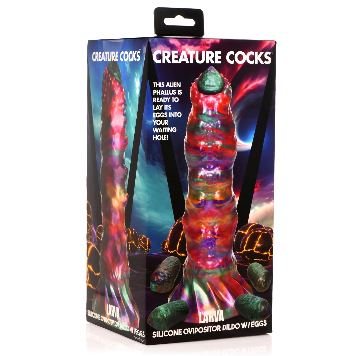 THE LARVA OVIPOSITOR DILDO w/ EGGS BY CREATURE COCKS