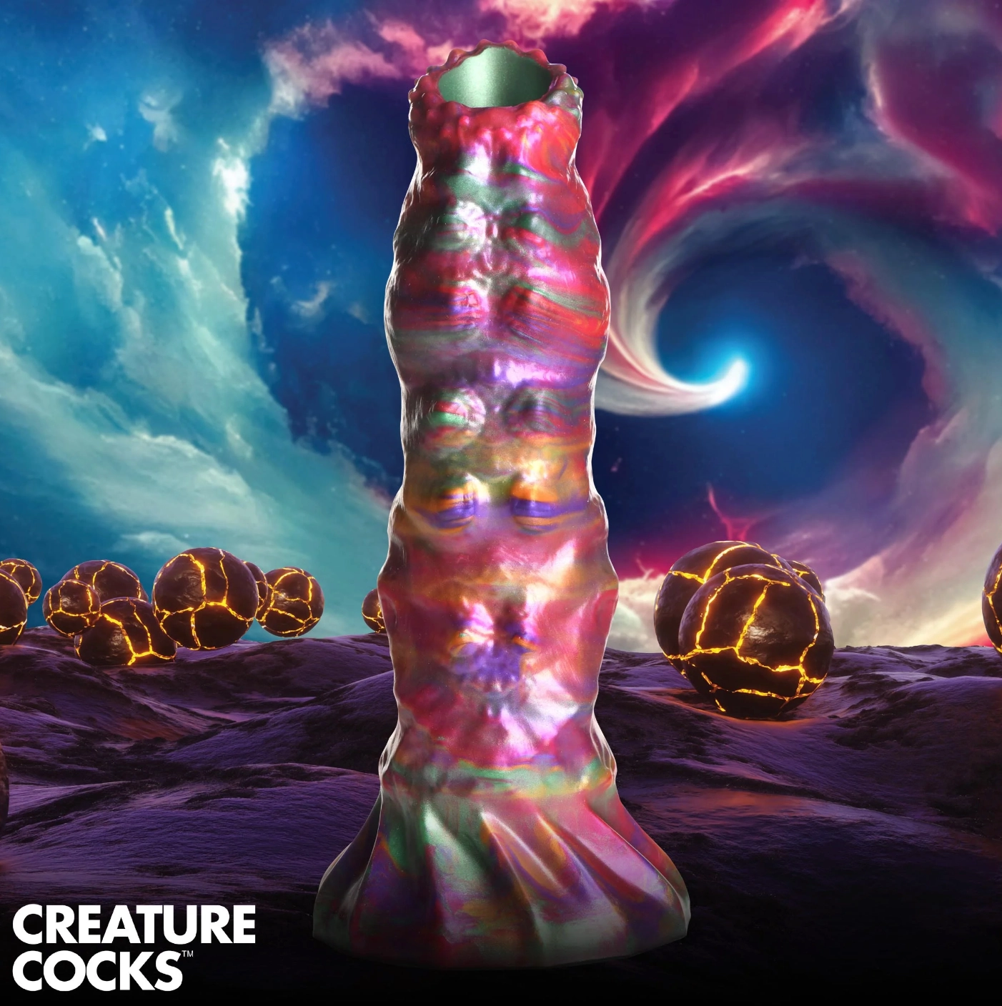 THE LARVA OVIPOSITOR DILDO w/ EGGS BY CREATURE COCKS