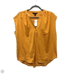 Top Short Sleeve By Banana Republic In Yellow, Size: S