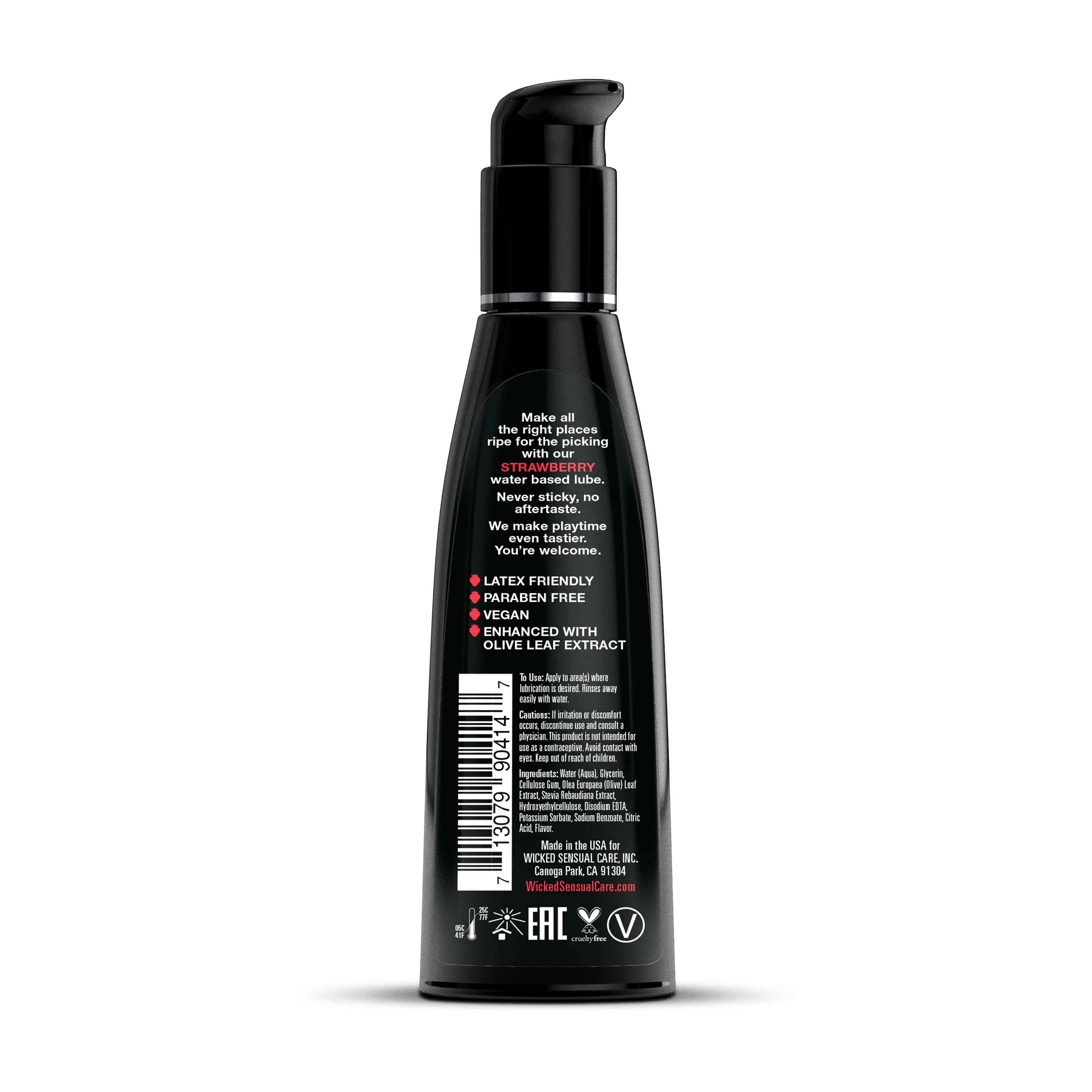 Wicked Aqua Strawberry Flavored Lube - 4 oz