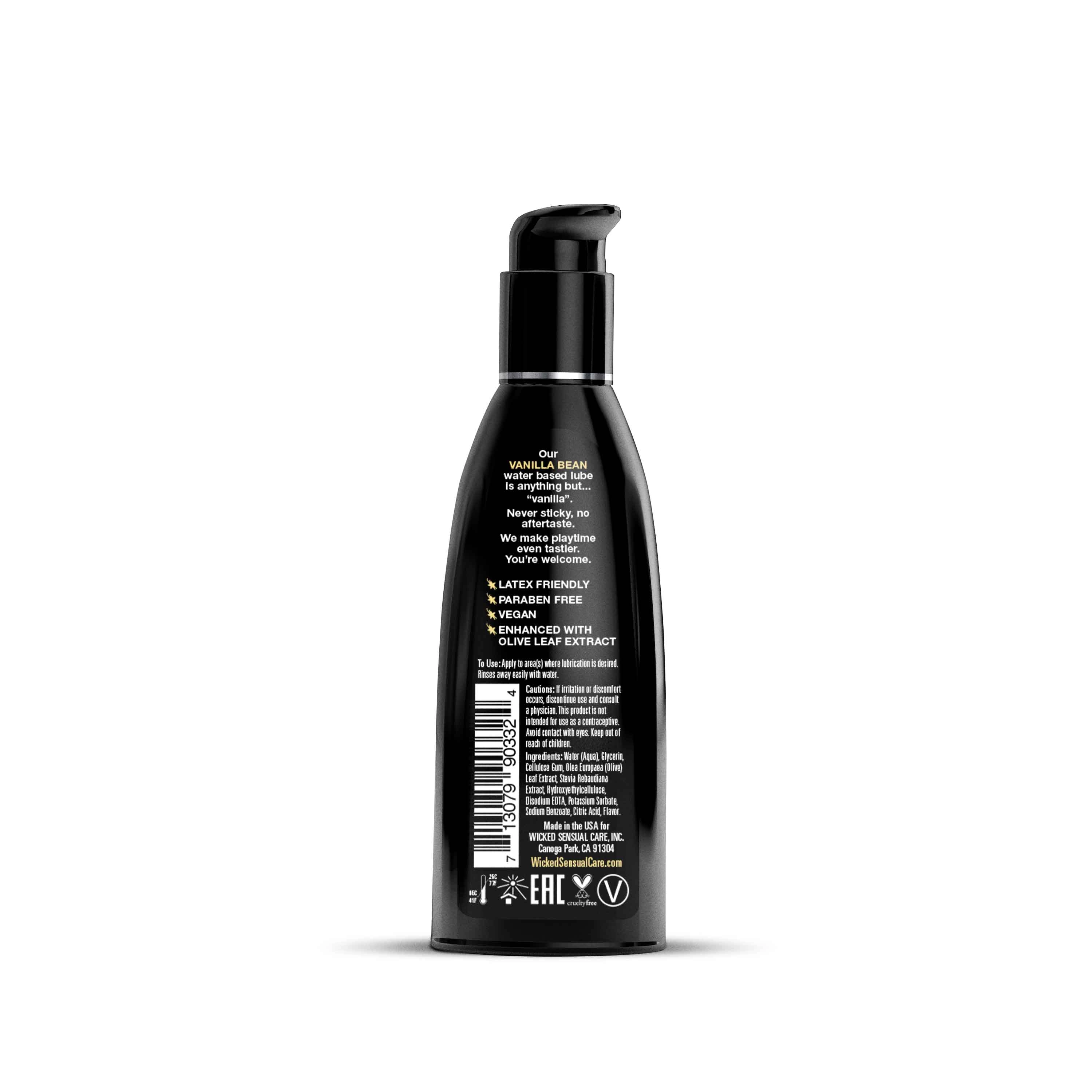 Wicked Aqua Vanilla Bean Flavored Lube - 2 oz